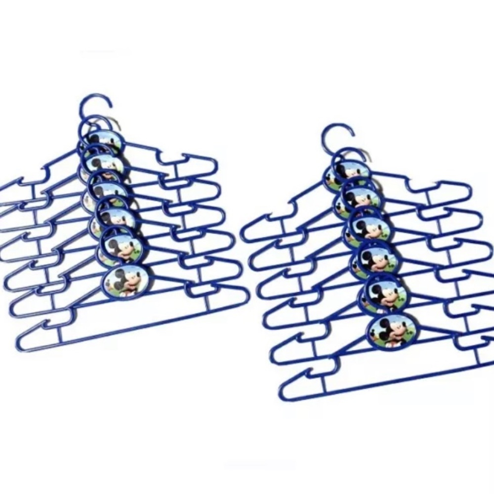 12 Pc Set Mickey Mouse Plastic Clothes Hangers